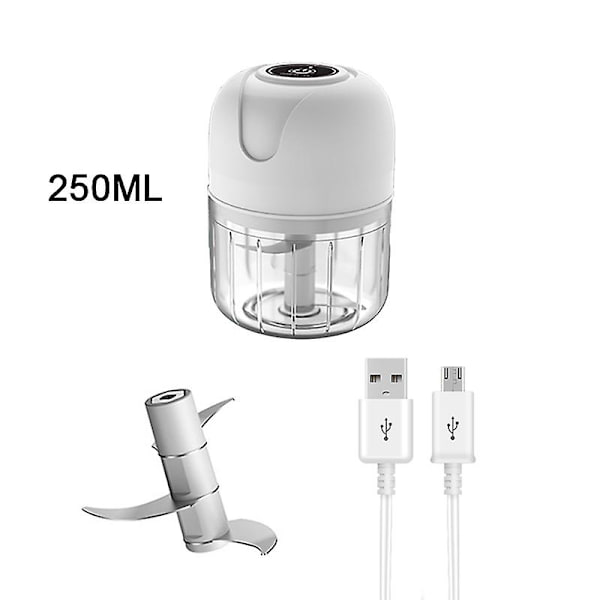 Mini elektrisk vitlökshackare USB köttkvarn vitlöksmosare maskin robust hållbar krossad ingefära grönsakskross kök verktyg