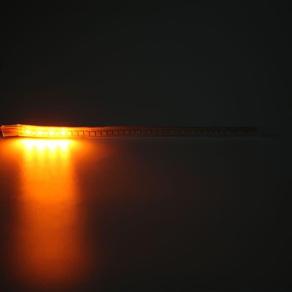 2 stk 12V sidespeil blinklys bakre speil streamer LED-stripe varselindikator reflektor universell passform