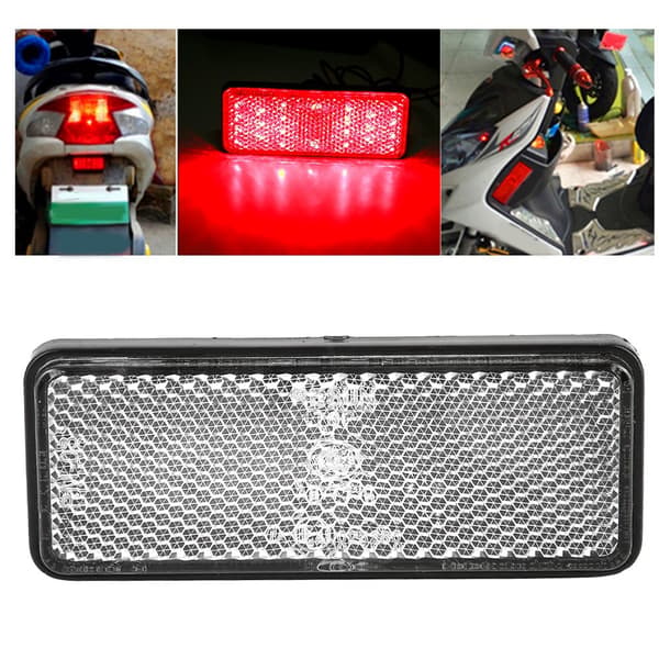 Universal Motorcykel LED Reflektor Baglygte Advarselslys Blinklys