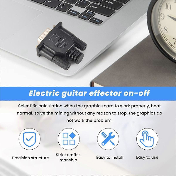 VGA Virtuell Display Adapter Hane Dummy Plug EDID Headless Ghost Emulator Lås Platta