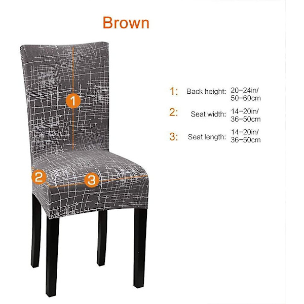 4 stk stolovertrekk, elastisk universal stretch for spisestuestoler