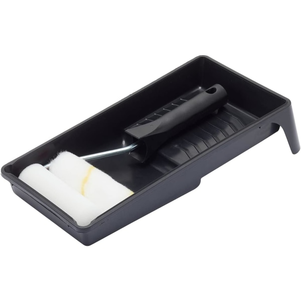 Universaali minirullasarja, 4 osaa, lateksimaalaukseen, kiiltävään ja matta maaliin, pieni rulla ja lokero, seinän, katon, puun, metallin maalaamiseen 4pc Emulsion & Gloss Set 4pc Emulsion & Gloss Set