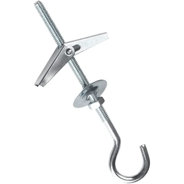 Metalliska Takkrokar, Tunga Takväggsfjäderkrokar, Bultar, Hängare för Hängande Växter, Vindspel, Lampor (12 st, Silver)