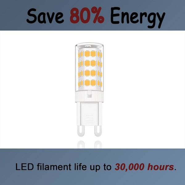 G9 LED-lampor Dimbara, 5W LED Små Majskornlampor Varmvit, 360° Strålvinkel Energisparande Lampor för Hembelysning LED-lampa 10-pack 10 Pack5w