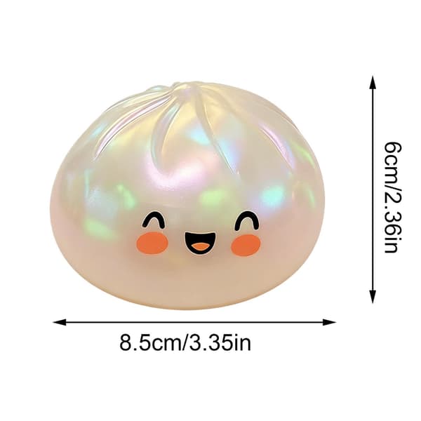 Rainbow \"Dumpling\" Stressbold — Blødt sanselegetøj (Perlemor)
