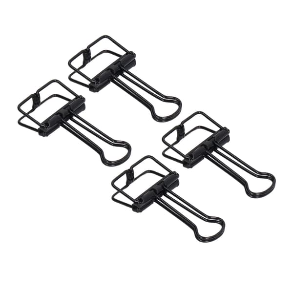 80 stk. hulclips 0,7 tommer robuste hule metalclips til hjemmekontoret, sorte