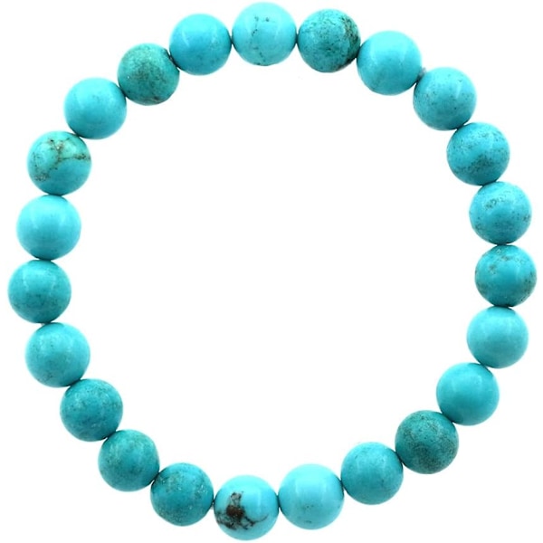 Krystal Armbånd, 8mm Naturlige Ædelstensperler Armbånd, Helbredende Krystal Armbånd til Kvinder Mænd Green Turquoise