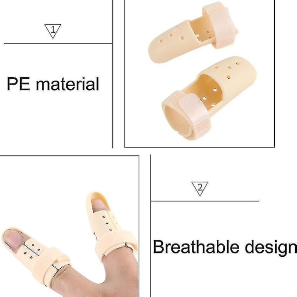 Justerbar fingerskinne, 1 stk., fingerbeskyttelse, gigt, ledskade, smertelindring
