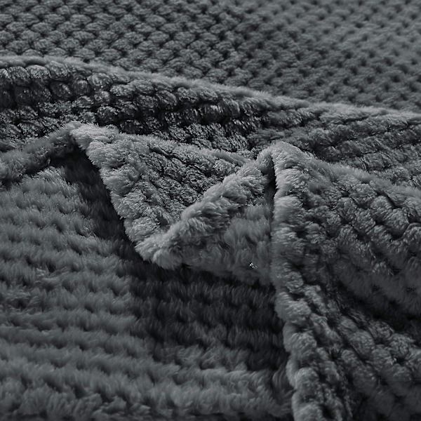 Flannel Tæppe, 167x228 Cm Blødt Sofa Tæppe, Waffle Fleece Tæpper Til Sofa, Baby Blå Tæppe