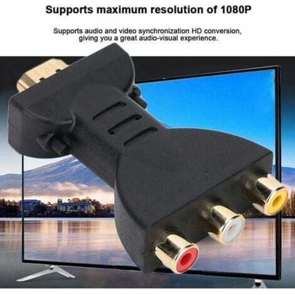 Audio HDMI til RGB videokonverterer for RCA komponentkonverterer 1080P lyd- og videosynkroniseringsadapter