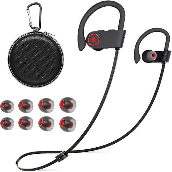 Bluetooth-kuulokkeet, langattomat kuulokkeet 15 tunnin toistoaika Langattomat nappikuulokkeet mikrofonilla Stereo In-ear -kuulokkeet, Ipx7 vedenpitävät urheilukuulokkeet Sound Isol