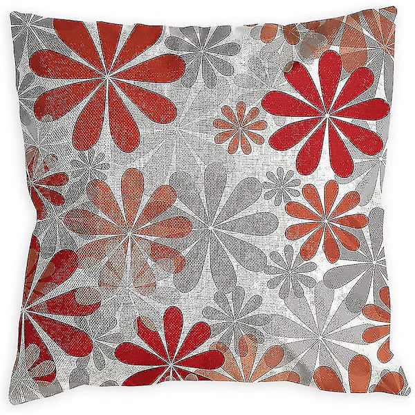 Blå Putetrekk 18x18 Sett Med 4 Grå Dekorative Putetrefk For Sofa Moderne Daisy Puter Trekk For Stue Pute Seng Utendørs Marineblå