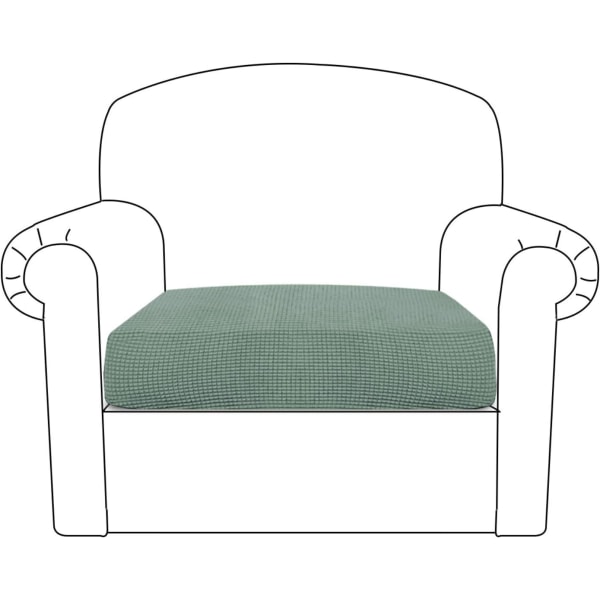 Stretch Sofa Setetrekk Sofa Couch Møbelbeskytter Sofa Overtrekk med Elastisk Bunn Spandex Jacquard Stoff Små Ruter(C Sage 1 Cushion Armchair