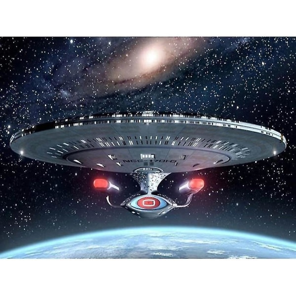 5d gjør-det-selv diamantmaleri korssting Star Trek romskipkunst-klistremerker 3d diamantmosaikkbroderi D