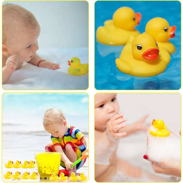 50 kpl minikumiankkoja, kumiankka Bulkki Float Duck baby kylpylelu, suihku Syntymäpäiväjuhlat Lahja Luokkahuone Summer Beach Pool Juhlapelit