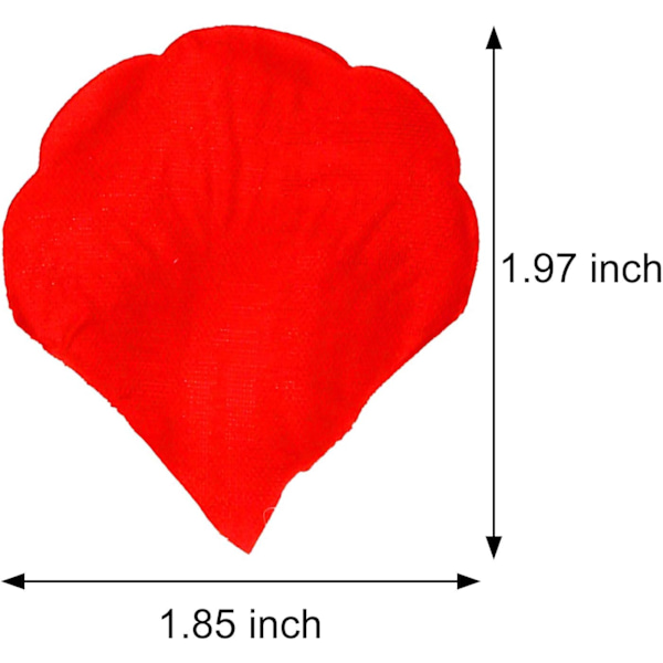 2000 st röda rosenblad för sovrum, konstgjorda rosenblommor, smaklösa emuleringssilkesrosenblad för romantiska scener bröllopsdag, bi Red