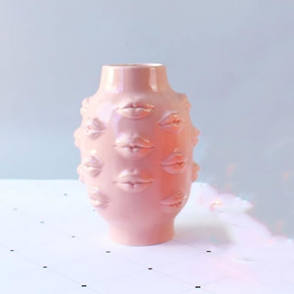 Creative Lips Vase Artist Home Olohuone Flower Art Maljakkokoristelu