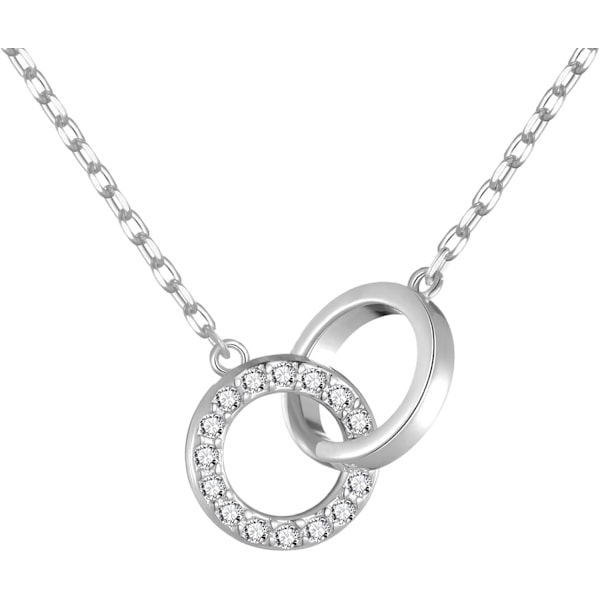 Circle Link Necklace Created with Zircondia® Crystals