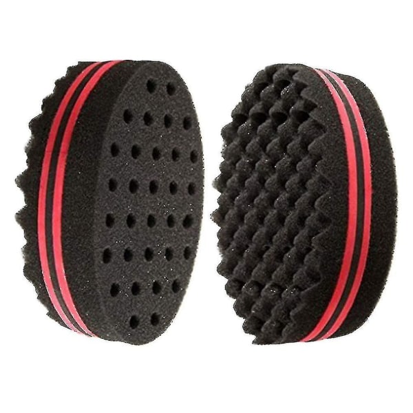 En pakke kort hår Twist Sponge med store huller Hårbørste Sponge Twist Wave Barberverktøy for Dreadlocks Afro Locs Twist Curl