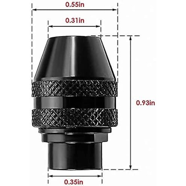 0,3-3,2 mm nøglefri borepatronadapter, tre-kæbet borepatron, sekskant-skaftkonverter, mini-borepatron, roterende værktøj til udskiftning af tilbehør