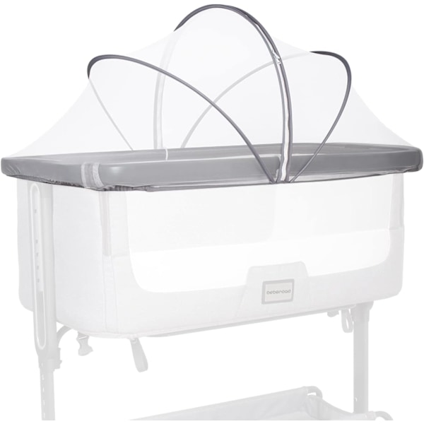 Babysängsspjälsäng Samsovningsmyggnät Skydd för Resesäng Spjälsäng Sängsida Sovplats, Insekt Kattsäkert Nät Dragkedja Myggnät för Babysäng Samsovning Bassinet Coverwhite