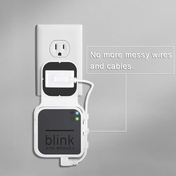 2 STK Veggfeste for Blink Sync Module 2, Spar plass og enkelt å flytte brakettholder for Blink Utendørs Innendørs Sikkerhetskamera (Blink Sync Module 2)