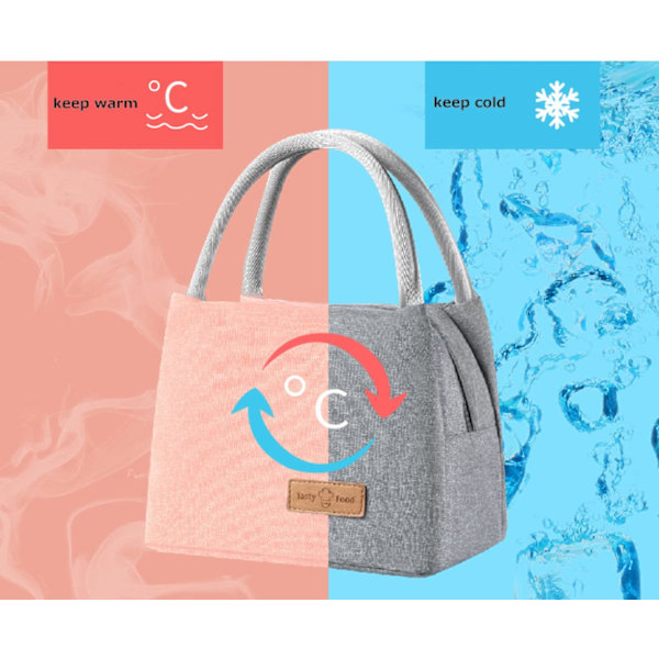Isolert Matpose, Flamingo Isolert Veske Bred Åpning Isolert Kjølebag Vanntett og Lekkasjesikker for Voksne Barn Piknik Arbeid (Blå s)