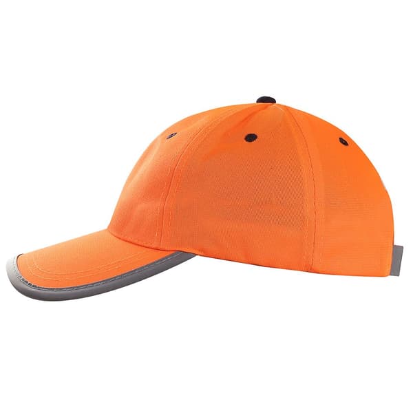 Varsel Hög Synlighet Låg Profil gul orange Basebollkeps Reflex arbetsmössa, Orange Fluorescent orange