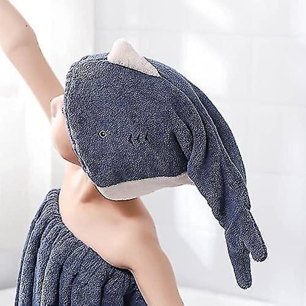 H håndkle for barn, jenter, søtt absorberende badeinnpakningssett,