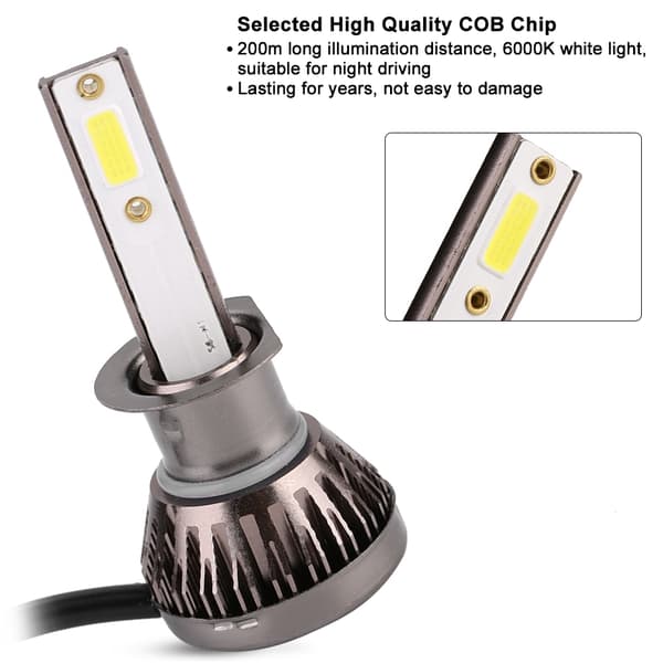 2 kpl Mini auton LED-ajovalot 36W 6000LM vedenpitävät sumuvalot H1
