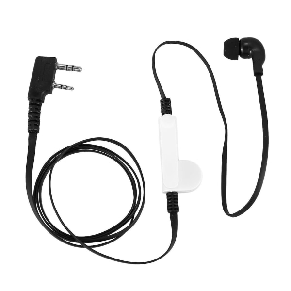 2 Pin Noodle Style Earbud Headphones K Plug -kuulokekuulokkeet Uv5r -888s Uv5r Radio Black Wire