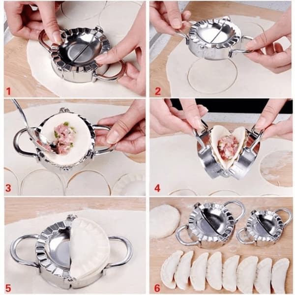 Dumplingform / Form i rustfritt stål 192 192 192 2-Pack