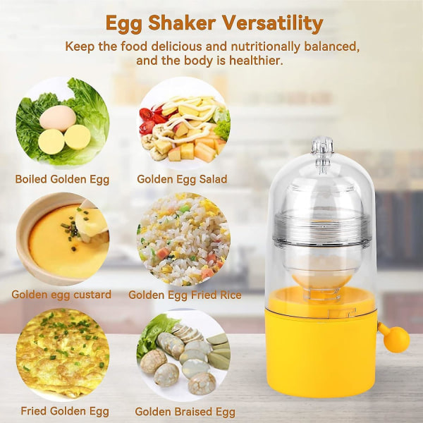 Egg Scrambler, Silikone Manual Egg Shaker Golden Egg Blommen Mixer Køkken Madlavningsværktøj til fremstilling af hårdkogte æg