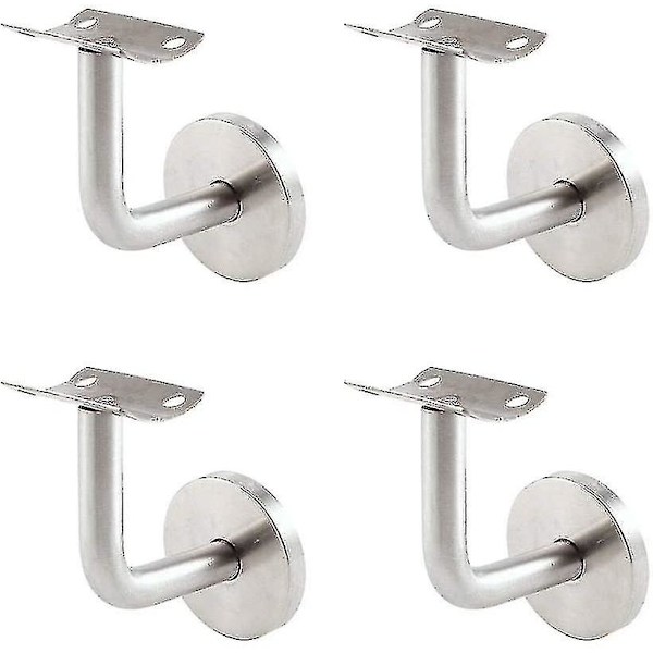 4 st rostfria handledarfästen, väggfäste, heminredning trapphandledare (silver)