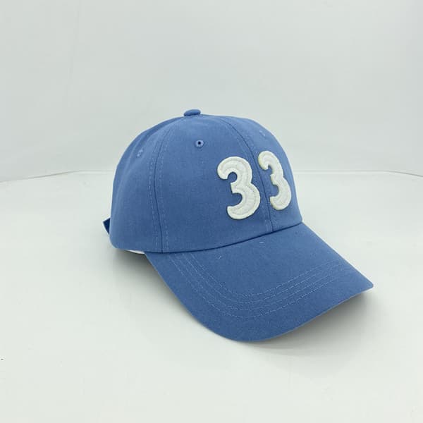 Mössa nummer 33 Justerbar baseballkeps för män och kvinnor Blue