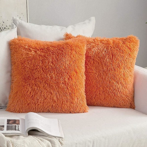 Sengesett med 2 putefyll 45 x 45 cm - Bomullsblendtrekk - Innerputefyll Pute Putesofa (hvit)