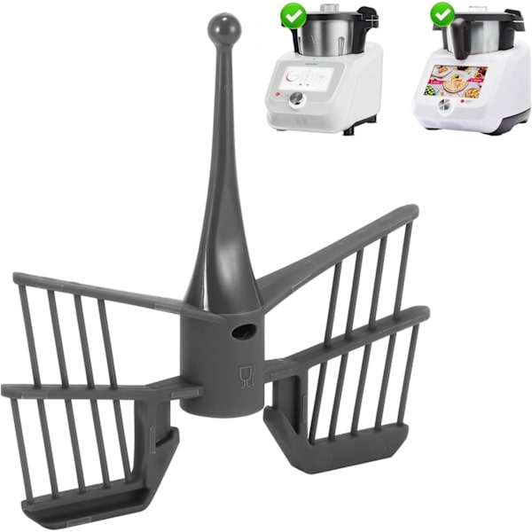 Fjärilsvisp för Thermomix TM5 TM6 TM31, Svart fjärilsblandningsblad Matberedare Ersättning Kökshjälp Mixer Tillbehör Delar Omrörare Bat Grey