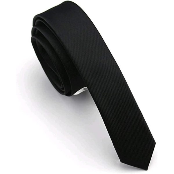 Crday 1,58" yksivärinen Skinny Tie ohut solmio miehille (4 cm) lahja