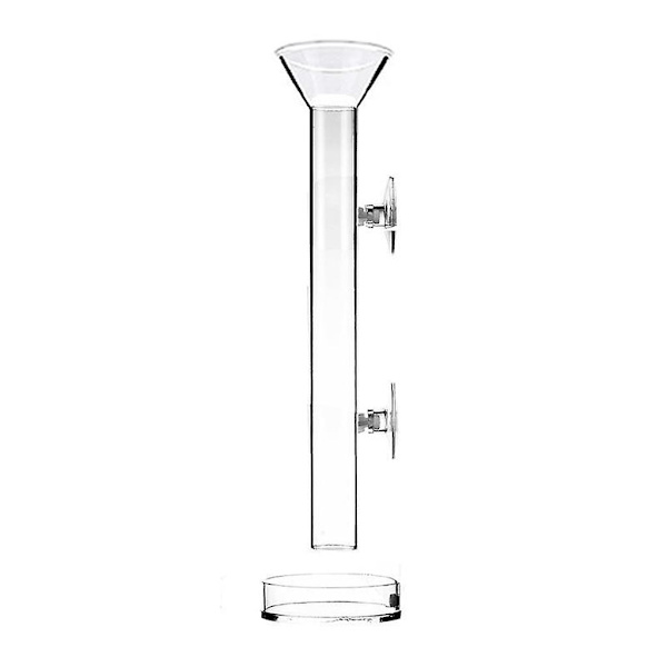 Räkor matningsrör och skål set hög transparent glas passform för räkor fisk