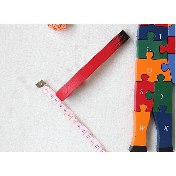 Giraff Träpussel med Siffror och Bokstäver - Pedagogisk Leksak för 3-åringar för att Lära sig Räkna - Stort Träpussel i 3D, 40 cm Stort.