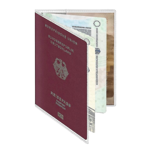 5 pakke passdeksler, passbeskytter i klar plast, for pass i standardstørrelse Rfid ID-kortdeksler