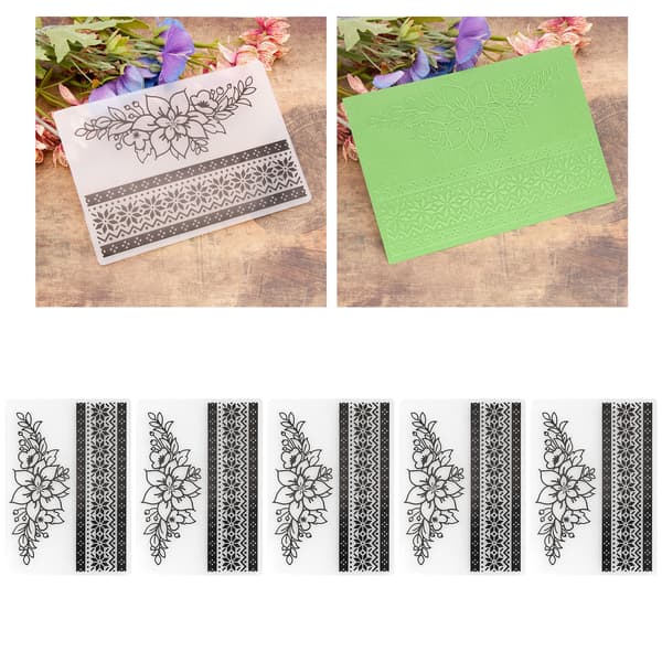 Sett med pregefolder i plast DIY kortlaging scrapbooking preget mal papirhåndverk