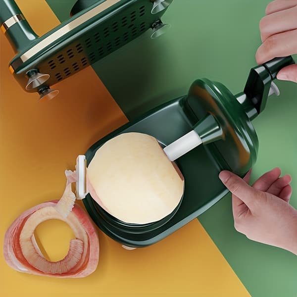 Roterende manuel æbleskræller (1-pak) — Robust og holdbart plastmateriale; ergonomisk designet køkkenredskab.
