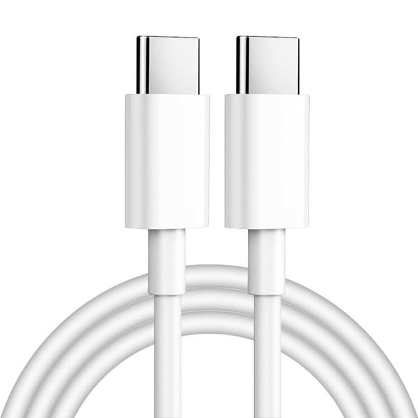 USB-C til USB-C opladerkabel, hurtigopladende Type C USB 2.0 datakabel (hvid, 3 meter) 3 meters