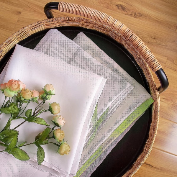 2 stk håndtegnede blomstertrykk stuegardiner Bredde 150cm (høyde 245cm, Grønn)