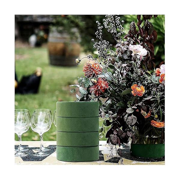 6 Pack Runda Blomsterfoamblock, 6,5 tum Torrt Blomsterfoam för Konstgjorda Blommor för Bröllopsgång