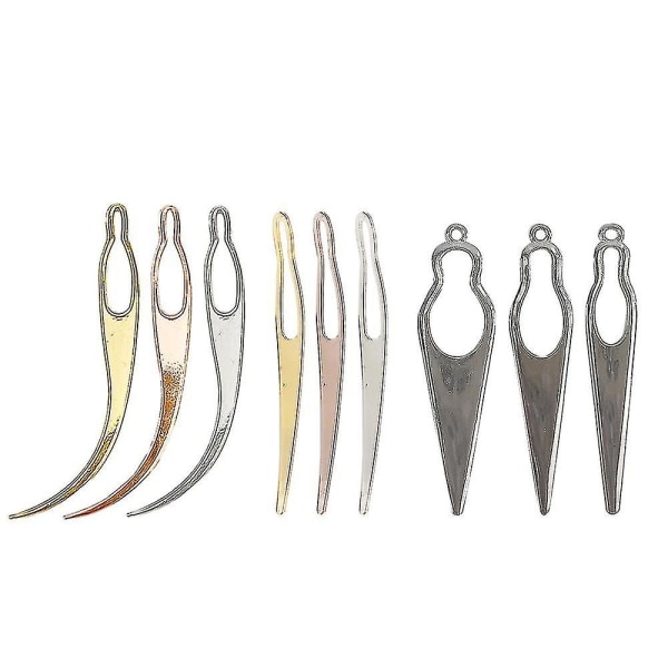 Easy Loc-hårverktyg för dreadlocks, förreglingsverktygsnål, Sisterlock-virkverktyg för hårtätningstillbehör (9st, flerfärgad)