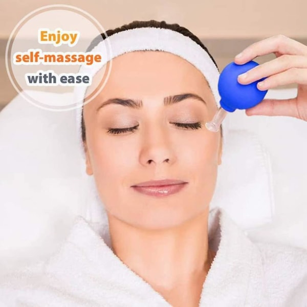 Silikone Vakuum Suge Cupping Massage Terapi Anti Rynke For Øjne Ansigt og Krop 4 Stk Glas Ansigts Cupping Sæt