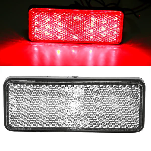 Universal Motorcykel LED Reflektor Baglygte Advarselslys Blinklys