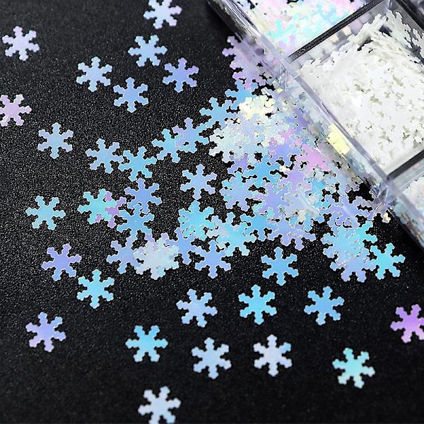 6 färger fint glitter nagelkonst dekoration färgglada nageltillbehör för kvinnor flickor diy nagelkonst